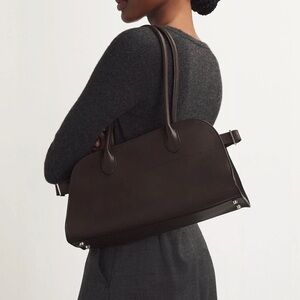 The Row Margaux Shoulder 12 in Dark Brown